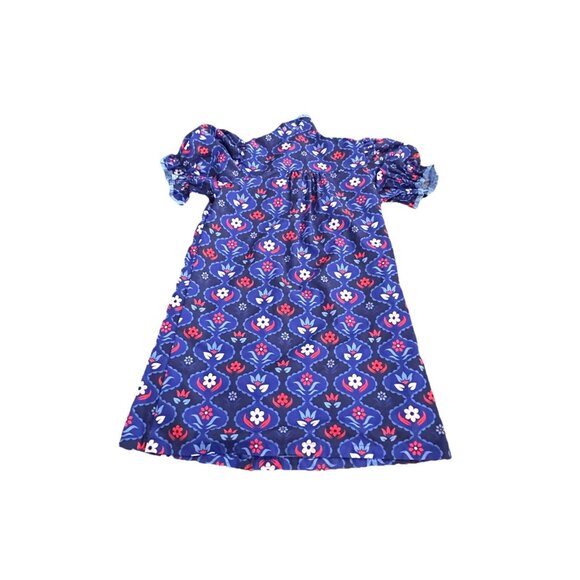 Ssys Gemma Peter Pan Collared Dress In Royal Blue Ditsy Floral Small - Picture 5 of 5